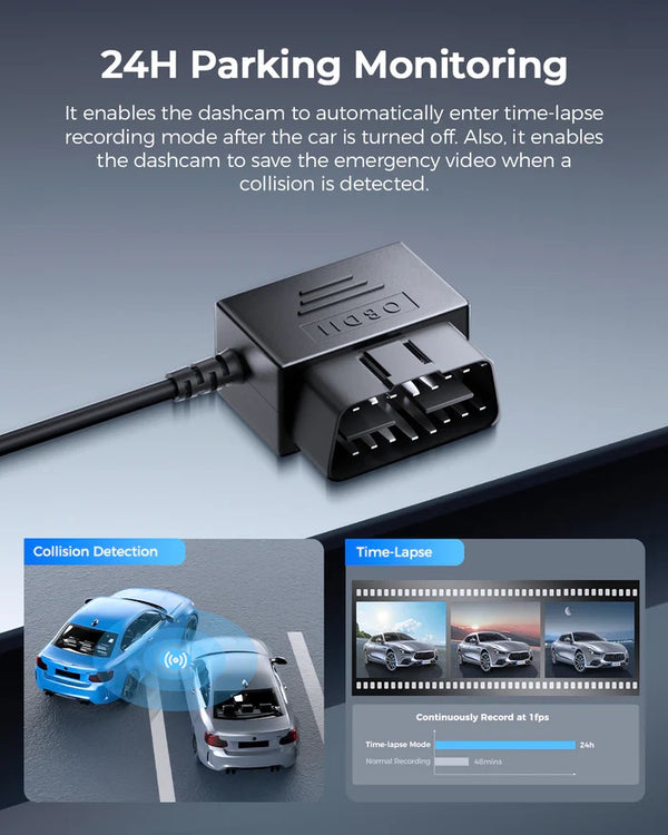 Hardwire Kit (OBD Port) for 4K Dashcam