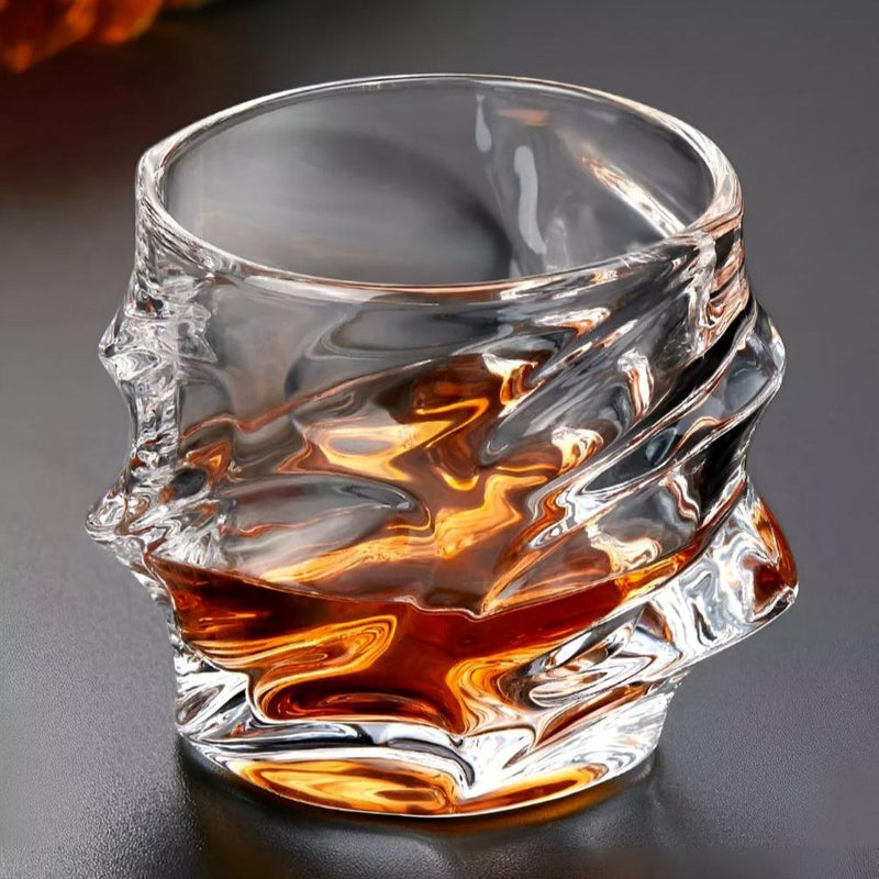 Twisted Glass Whisky Tumbler Set