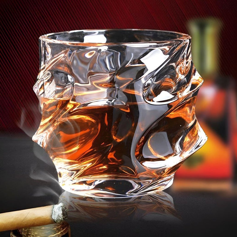 Twisted Glass Whisky Tumbler Set