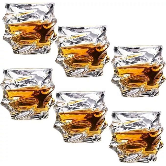 Twisted Glass Whisky Tumbler Set