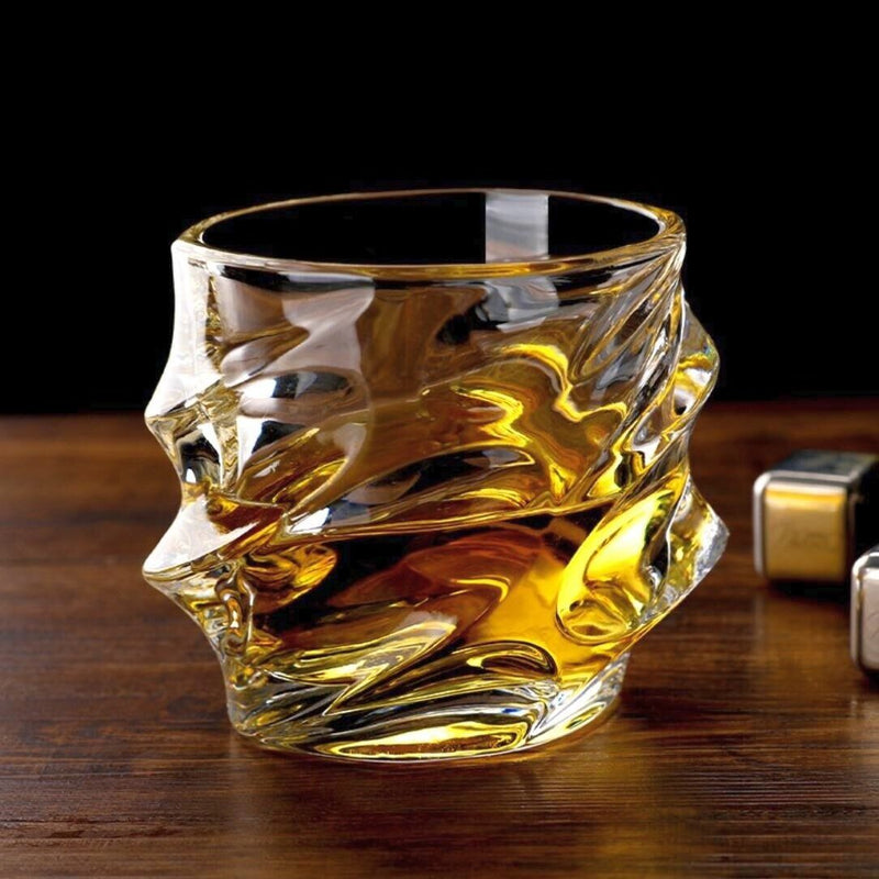 Twisted Glass Whisky Tumbler Set